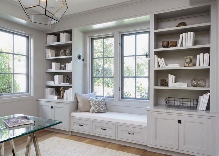 Maximizing Space Built In Shelving and Cabinetry